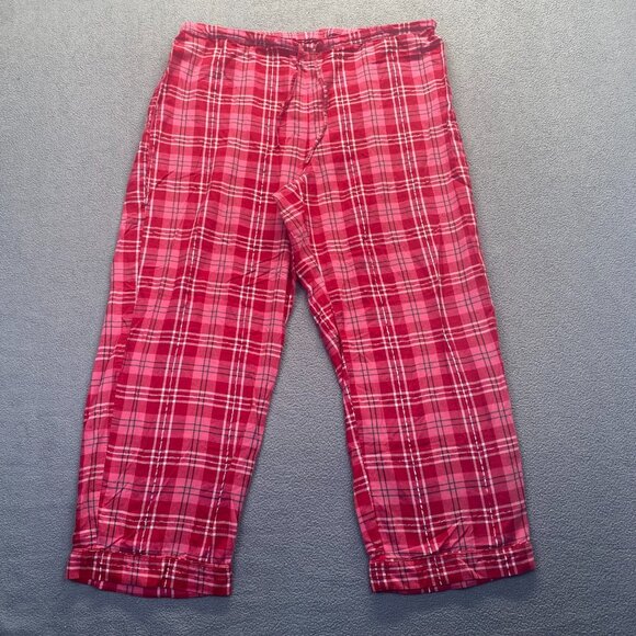 Talbots Womens Size XL 1 Piece Pajama Pants Red Plaid,Drawstring - Picture 9 of 9